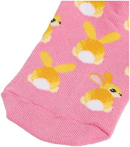 Нови ежедневни Чорапи за екипажа на серия Big Животните от Hot Sox за момичета, Заек (Розово), Малък / Среден
