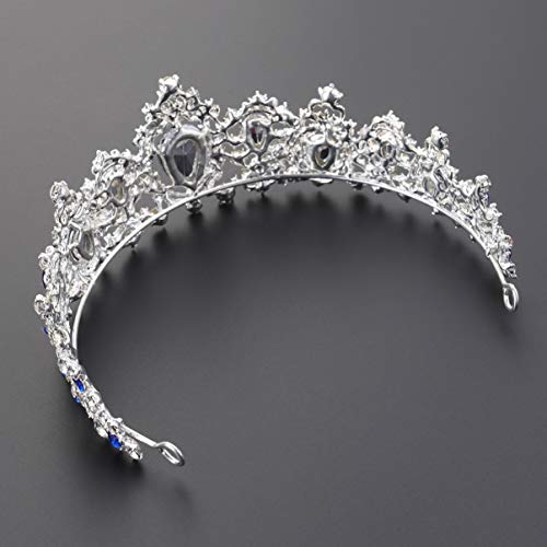 Royal кристален диадема Minkissy, превръзка на главата на кралицата, crown принцеса с кристали, сватбени аксесоари за коса