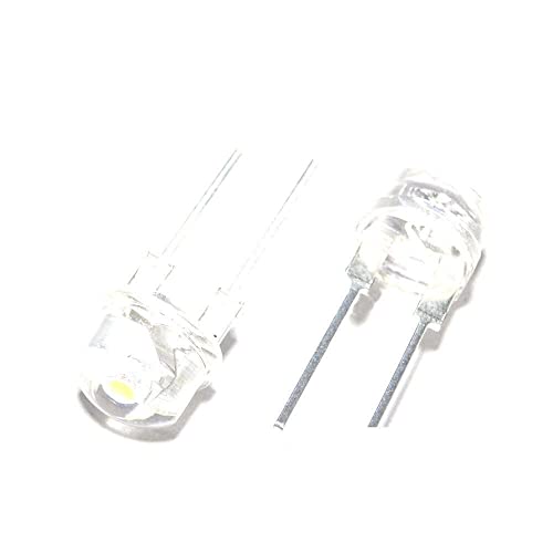 5 бр. Нов F8 8 мм 0,5 W 3,0-3,2 В Сламена шапка Бял led Супер ярък led лампа Широкоъгълен Прозрачен led лампа LED