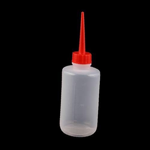 X-DREE 2 елемента 250 мл Мека Пластмасова бутилка за олио с прав клюн, Дозирующая Бутилка с Червена капачка (2 елемента