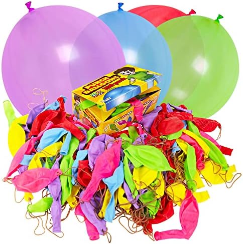 150 Опаковки неонови балони с перфорации, Аз Пробиваю балони, Подаръци за партита за деца, Тежки балони с гумени ленти, Аз