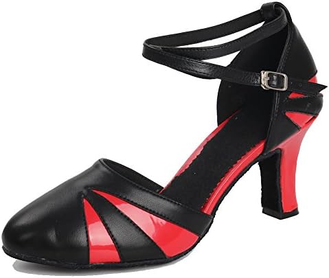 YKXLM Танцови обувки със затворени пръсти, за Жени, за Практикуване на Латиноамериканска Салса, Професионални Обувки за Танци балната зала, Модел L474