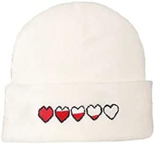 Вязаная шапчица C хубаво сърце! Зимна шапка с бродирани Сърца! Мека Удобна вязаная шапчица-бини за мъже и жени! Мулти
