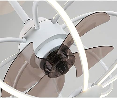 Тавана лампа PAKFAN Creative Cage Фен на Американските Промишлени Вентилатори с вътрешен Невидим вентилатор, Led Трикольор Осветление, с регулируема Яркост, Малък Полилей за