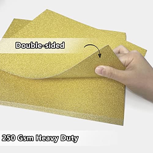 35 Листа лъскава картонена маса - 20 Листа двустранно хартия със златен блясък размер 8,5x11 инча и са 15 Листа едностранно