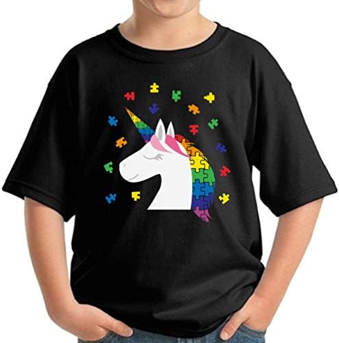 Младежка Риза Pekatees с Аутизъм, Тениска с Единорогом Аутизъм за деца, Месец Информираността за Аутизма