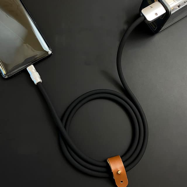 Recyphi Кръгъл с 2.0 USB Сверхпрочный Кабел за бързо Зареждане на USB Type-C Кабели За Лаптоп, Телефон Зарядно Устройство За Пренос на Данни на Тел, PD, 3,3 метра