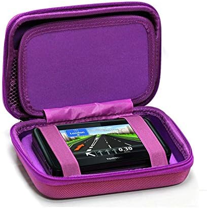 Твърд калъф Navitech Purple за носене с GPS, който е съвместим с Garmin zumo 396 LMT-S 4,3