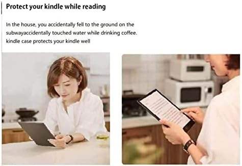 Студиен калъф WunM за Kindle Paperwhite 5 2021 11-то поколение (6,8 инча), Защитен Калъф-портфейл с панти капак Sleep /Case,