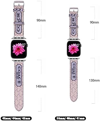 Дизайнерски Луксозни Кожени каишки за часовници, Съвместими с Apple Watch Band 38 мм 40 мм 41 мм 42 мм 44 мм 45 мм Series