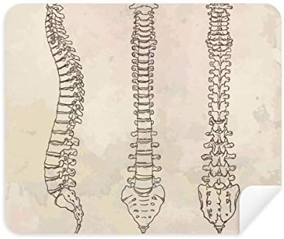 Скица на Скелета на гръбначния Стълб на Човека Плат За Почистване на Екрана за Пречистване на 2 елемента Замшевой