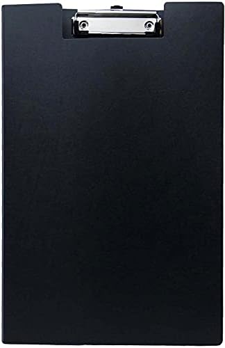 Черна сгъваема клипса формат А4, клипборда и държач за химикалки, здрава надпис от PVC
