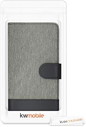 чанта-портфейл kwmobile, съвместим с Samsung Galaxy A32 5G - Калъф от плат или изкуствена кожа с панти капак за телефон