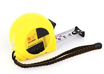 Aexit Жълта Пластмасова кутия за инструменти и Декориране на дома Прибиращ се Метрична Гама Диапазон на Измерване