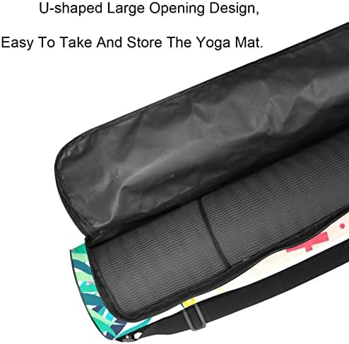 Чанта за Подложка за Йога, Цветни Тропически килимче за Йога с Флорални Принтом Алоха, Чанта за Носене Подложка за