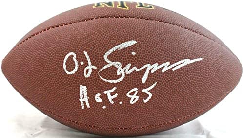 ДЖЕЙ Симпсън с автограф от NFL Supergrip Football W/HOF - JSA W * Сребърни футболни топки с автографи