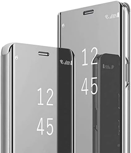 Ултра Кожен калъф Note 20 за Samsung Galaxy Note20 Ultra 5G, Тънък калъф за телефон, Огледало за грим, флип-надолу