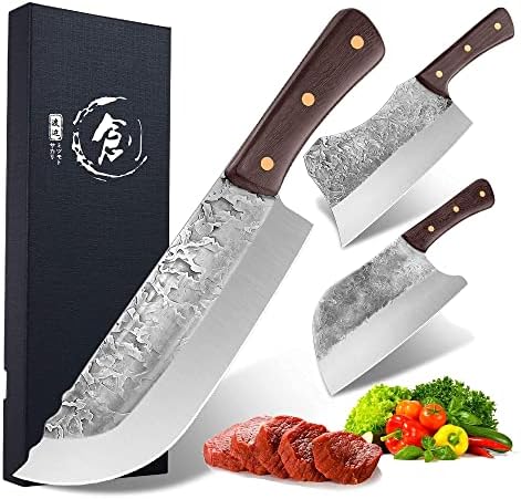 Нож за рязане на зеленчуци и месо DRAGON RIOT, Пълен с Нож за Рязане на Месо, Кухненски Ножове, Комплект ножове готвач