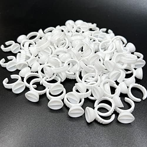 Пигментни пръстени - Тиган за притежателя на лепило за мигли с прорези 100шт2, за Еднократна употреба Пластмасови Чаши за