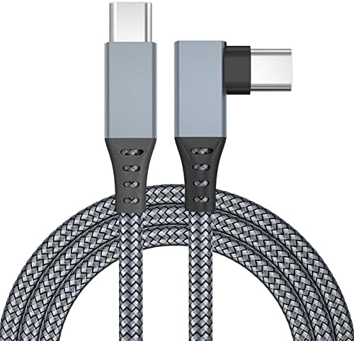 Кабел Type C-Type C дължина 3 М/10 фута под прав ъгъл 5A За Бърза за зареждане C USB Кабел Съвместим с Macboo
