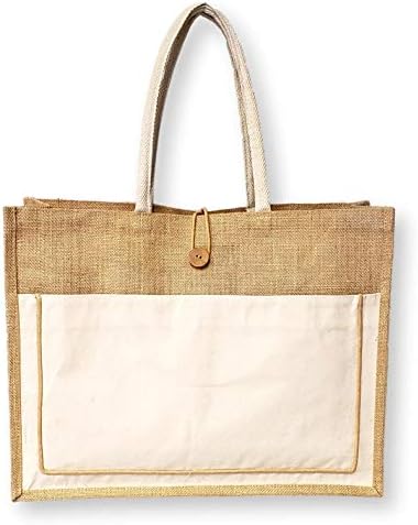 Джутовая чанта в Ретро стил с Хлопковым Джоб за Еднократна Употреба, Голяма Чанта за пазаруване в Хранителни магазини