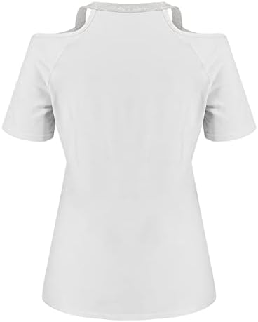 Жена Топ От Фолио, Дамски Лятна Тениска с V-образно деколте, Отворени рамене, Принтом Глухарче, с Къс Ръкав, Блуза Голям Размер