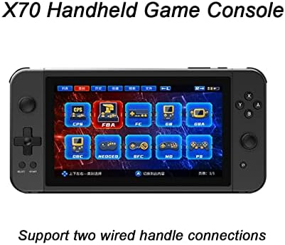 Игрова конзола MOLLAL със 7-инчов екран с Висока разделителна способност, Ретро слот машина 32G/64G, 10 Емулатори Преносим