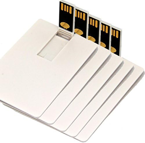 Кредитна карта, USB Флаш устройство Празен САМ Memory Stick Едро на Едро Pack 5 (32 GB, Бял)