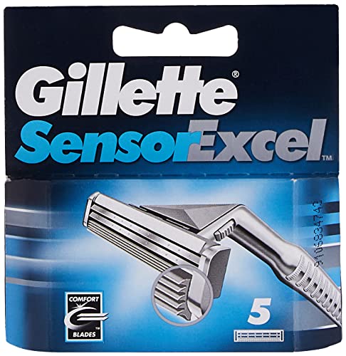 Бензиностанция Мъжки Бритвенных остриета Gillette Sensor Excel, брой 5, Мъжки Самобръсначки / Нож