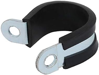 X-DREE с Диаметър 22 мм., облицована с EPDM, R-образна Поцинкована скоба за тръби от неръждаема стомана, Кабелна скоба (Абразад за кабел, скоба за тръби, неокисляемый chapada en ?