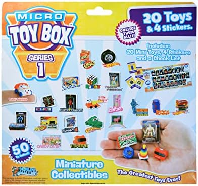 Най-малката в света Кутия за микро играчки Серия 1 и Mini Collectibles 20 Опаковки, Мулти, Миниатюрни