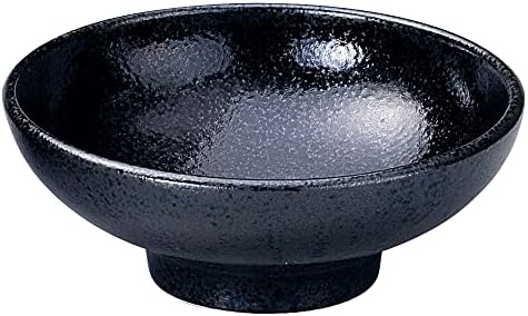 セトモノホンポ(Setomonohonpo) Toyoaki Sho Черна Кръгла тенджера с висока основа с размери 6,5 инча, 7,7 х 3.0 инча (19,5 x 7,5 см), Японски Съдове за готвене