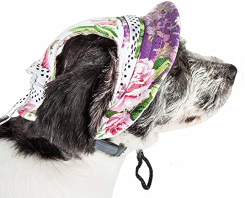 Капачка за кучета с ботаническата модел от кората и цветен модел на Пет Life® за кучета с защита от uv - Осигурява