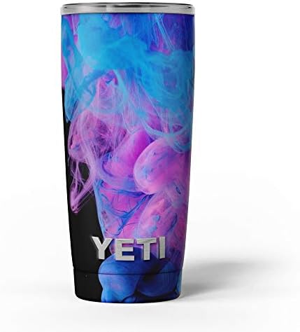 Дизайн Skinz Нажежен розово и синьо CloudSwirl - Комплект винилови стикери върху кожата, Съвместим с бокалами Yeti