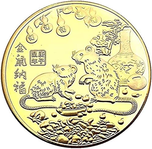 2020 Зодиакални Годината на Плъха Колекция от Тънки Златни Възпоменателни Медали Златен Плъх Монета нафу Възпоменателна Монета Копирни за Събиране на Подаръци