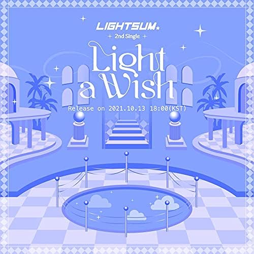Съдържанието на албума LIGHTSUM Light a Wish 2nd Single + Лепене + Комплект фотокарточек с посланието + Проследяване