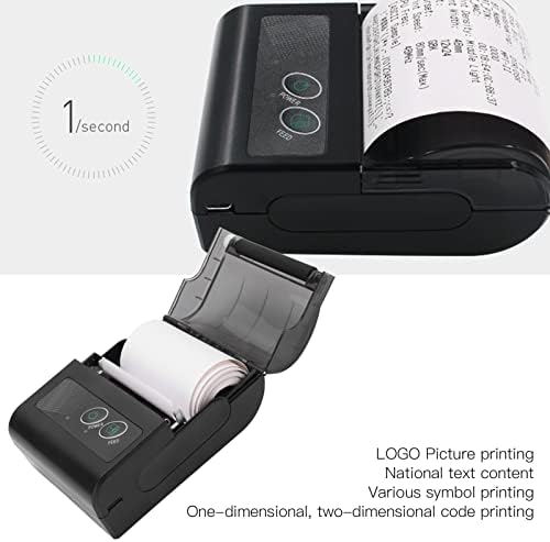 Принтер проверки GOWENIC, Малък и портативен Принтер чековых режийни, който е Съвместим за iOS, Вградена акумулаторна