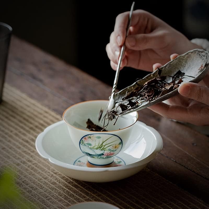 чай комплект 7 бр./компл., Ръчно рисувани Цветя Керамични Домакински Чай, Китайска Чаена Церемония, Аксесоари За Чай Хол