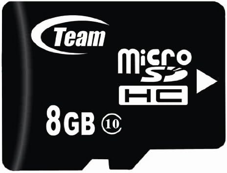 Високоскоростна карта памет microSDHC Team 8GB Class 10 20 MB/Сек. Невероятно бърза карта за телефон LG DARE VX9700 LG380.