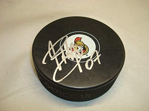 Хокейна шайба Отава Сенатърс с автограф на Бен Харпура с автограф 1A - за миене на НХЛ с автограф