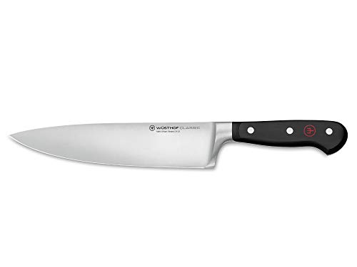 Комплект ножове за стек Wüsthof Classic от 4 теми и класически 8-инчов нож на главния готвач