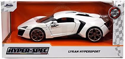 Molded под натиска на пишеща Машина Lykan Hypersport с мощност 1:24 W, Хипер-Спецификации, Бял, Играчки за деца и Възрастни