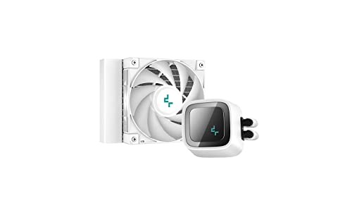 Върховният Охладител за водно охлаждане Deepcool LS320 WH ARGB Simple с помпена глава Infinity Mirror, Бяла Модел