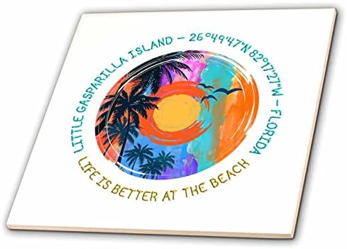 3. Остров Литъл Гаспарилла, Флорида. Подарък плочки Life is better at the beach (ct-363905-7)