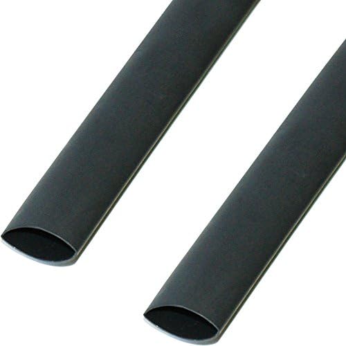 Свиване тръба 2: 1 черен цвят на метър (12 мм вътре, 2 м)