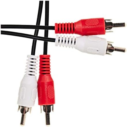 CableWholesale Стерео аудио кабел RCA, 2 аудио/видео кабел RCA мъж към мъж, 2 канала (ляв и десен) 26AWG, 3 метра,