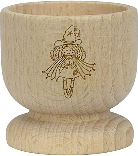Дървена чаша за яйца Azeeda 'Witch' (EC00022461)