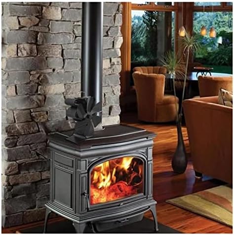 Вентилатор за печката LYNLYN Алуминий Безшумен Екологичният за дърва горелки С захранван от топлина Ефективна, По-бърза циркулация на Безопасно устройство (Цвят: Ока?
