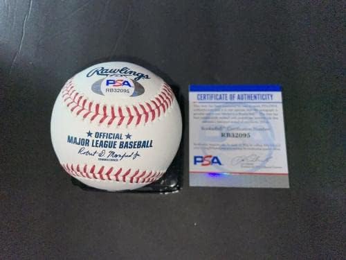 Джассон Домингес е подписал Официален договор Мейджър лийг бейзбол Ню Йорк Янкис PSA 2 - Бейзболни топки с автографи