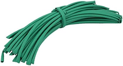 Polyolefin пожароустойчива тръба X-DREE 15 m, с вътрешен диаметър 0,2 инча Зелен цвят за ремонт на кабели (Tubo ignífugo de